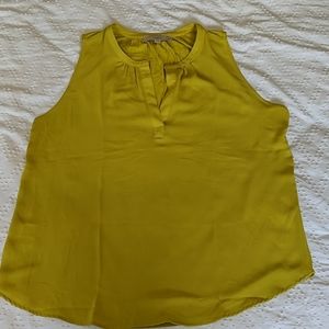 LOFT yellow/green sleeveless top